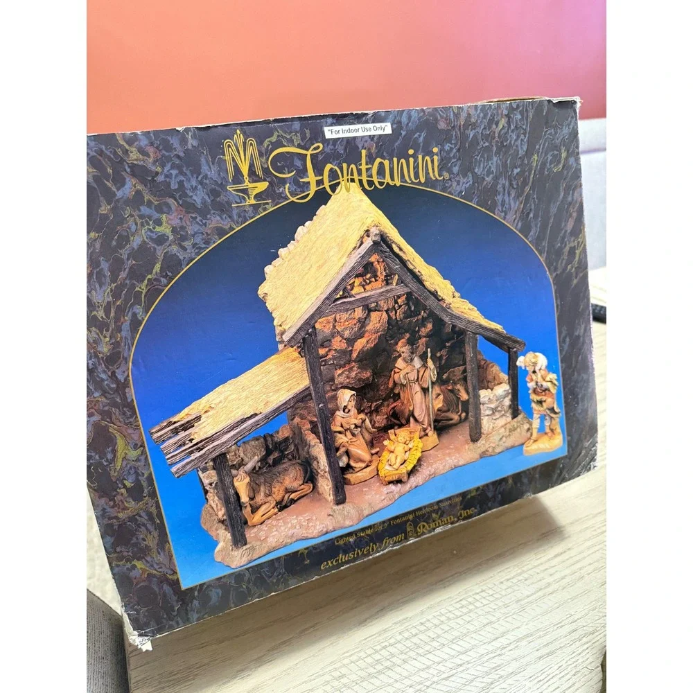 Fontanini Nativity Lighted Stable 1996 for 5